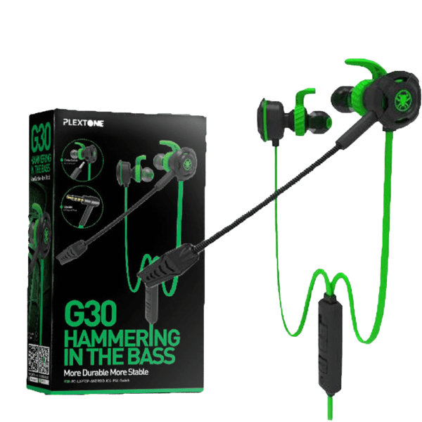Plextone G30 PC Gaming Headset With Microphone In Ear Bass Noise Cancelling Earphone