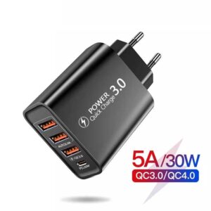 5A 30W 4 Port USB Fast Charger For Xiaomi Huawei Samsung Poco