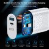 LECTOP 20W USB Type C 3.0 QC PD Fast Charger For Smartphones Xiaomi Samsung Poco Oppo