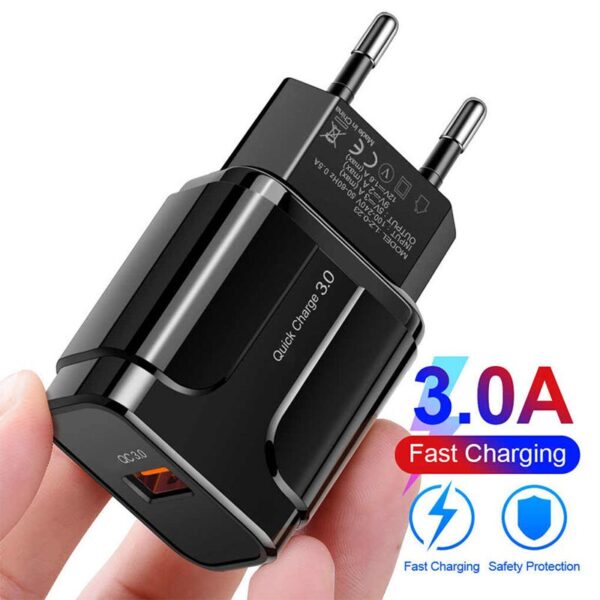 Erilles 20W Fast Charger 3A Quick Charge 3.0 USB Charger For iPhone 11 Pro Samsung Xiaomi