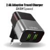 LDNIO A2206 2.4A Quick Charging 2 USB Port Wall Adaptive Travel Charger