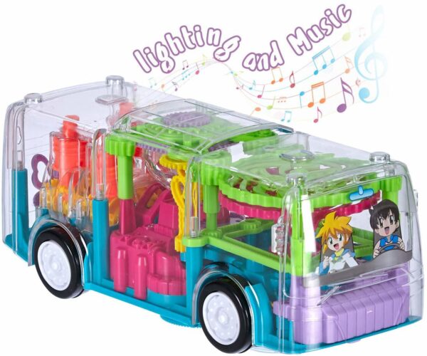 Gear Light Transparent Bus Toy apomee
