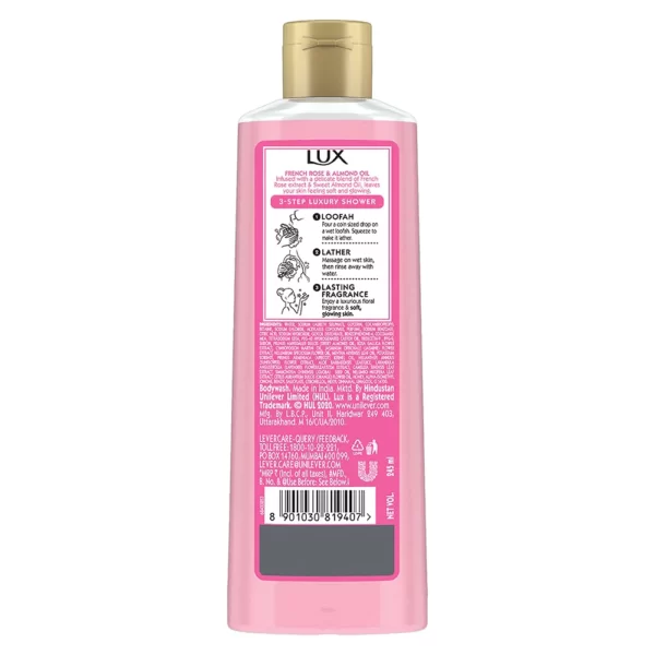 Lux Body Wash French Rose & Almond Oil 245ml